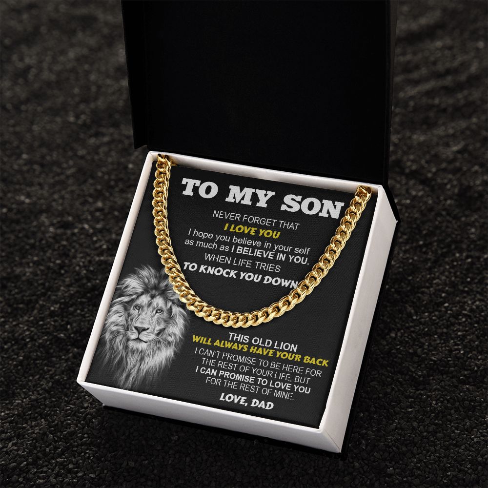 To My Son | I Believe In You | Cuban Link Chain Gift From Dad