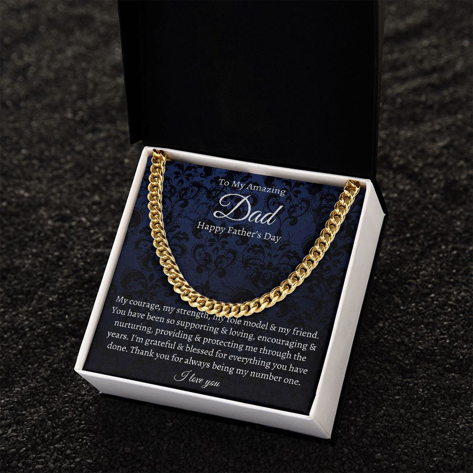 To My Dad | My Strength, My Role Model & My Friend | Cuban Link Chain | Unique Gift For Dad