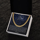 To My Dad | My Strength, My Role Model & My Friend | Cuban Link Chain | Unique Gift For Dad