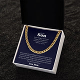 To My Son Gift From Mom I Never Forget I Love You I Cuban Link Chain Necklace
