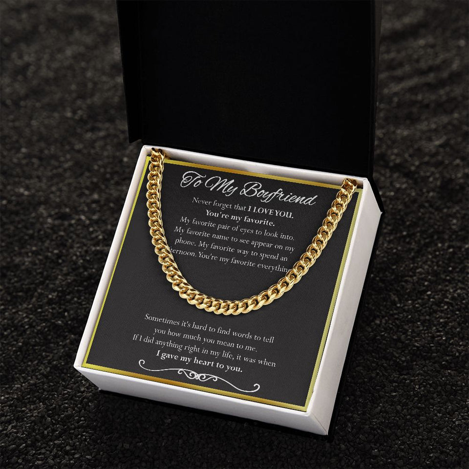 Cuban Link Chain Gift For Boyfriend. Gift For Mom, necklace For Wife, Gift For Mother's Day