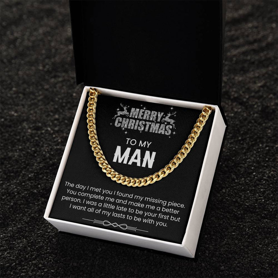 Cuban Link Men's Chain - Christmas Gift for Husband Boyfriend Soulmate