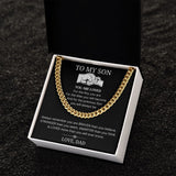Loved More Than You Will Ever Know - Length Adjustable Cuban Link Chain For Son