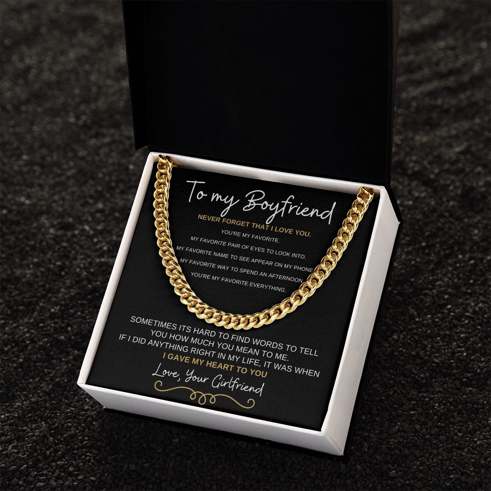 Boyfriend Cuban Necklace