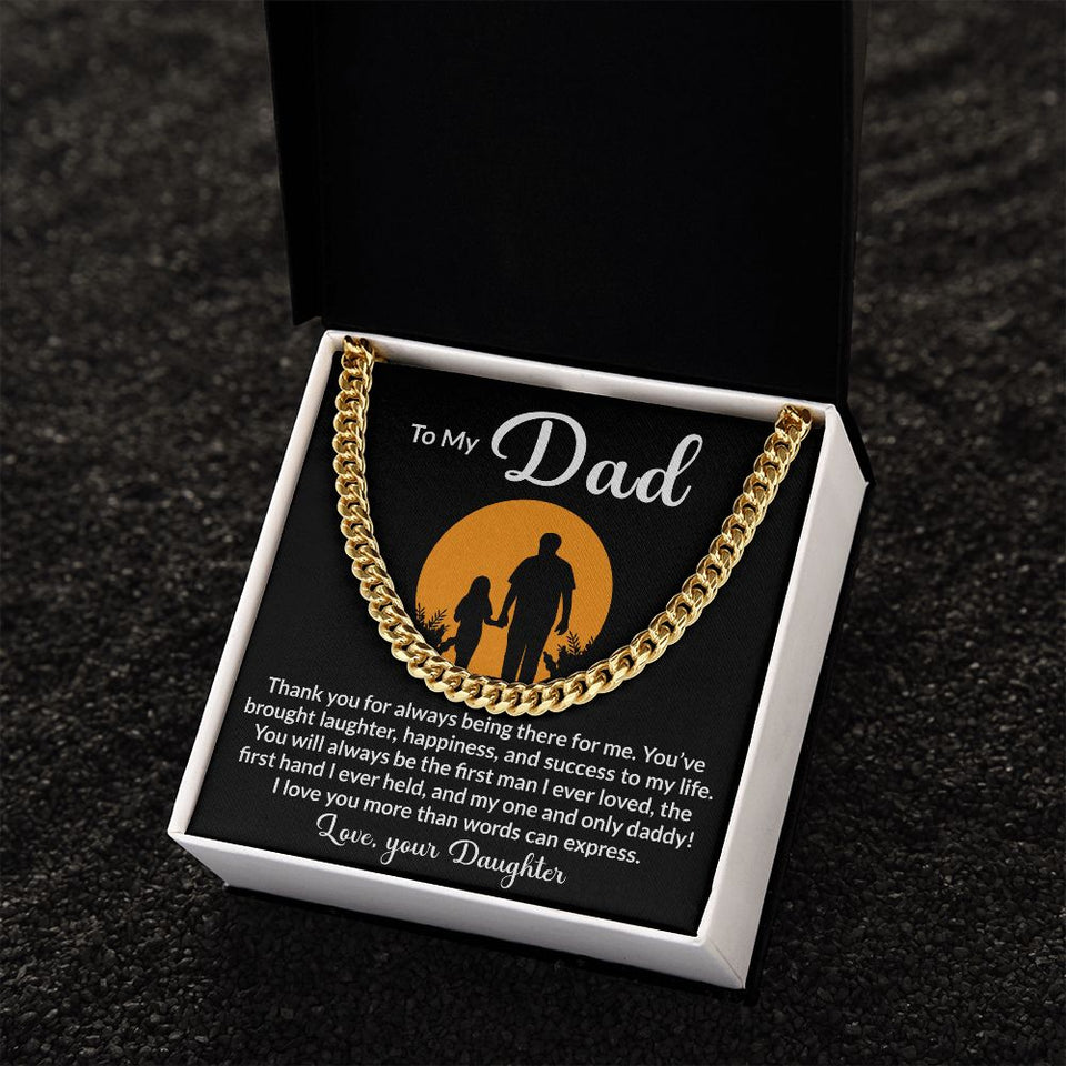 To My Dad My One And Only Cuban Link Chain Necklace for Men