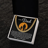 To My Dad My One And Only Cuban Link Chain Necklace for Men