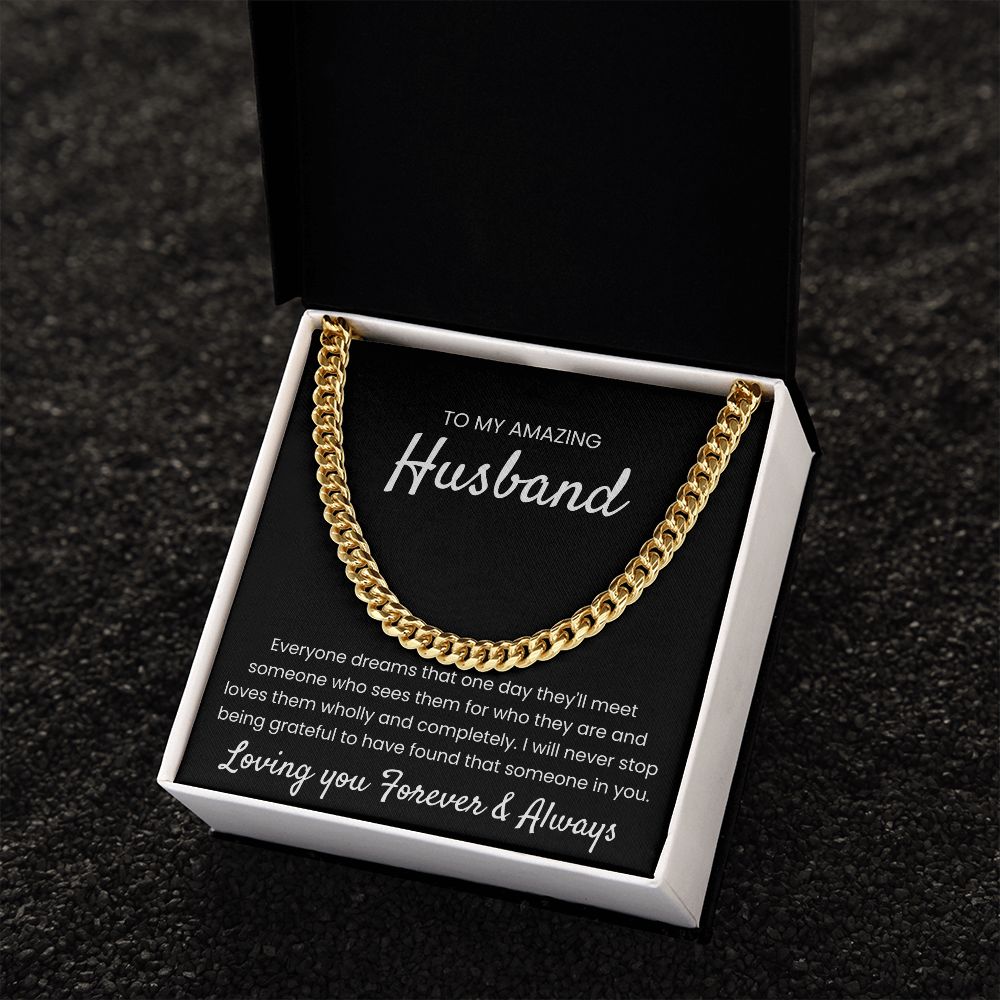 Found That Someone In You - Length Adjustable Cuban Link Chain For Husband