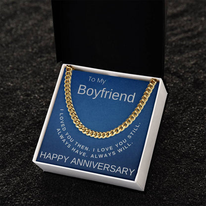 Boyfriend Anniversary Gift - Cuban Link Chain Men's Necklace
