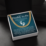 Gold Cuban Link Chain, Necklace, Jewelry, Quotes To My Daddy To Be, Father's Day Gift From Bump