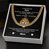To My Son From Mom I Be Brave Have Love Life I Cuban Link Chain Necklace