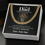 Pamaheart- To my Dad - My Inspiration - Cuban Link Chain, Gift For Man, Husband, Gift For Birthday, Christmas