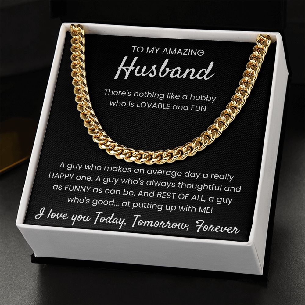 Lovable And Fun - Length Adjustable Cuban Link Chain For Husband