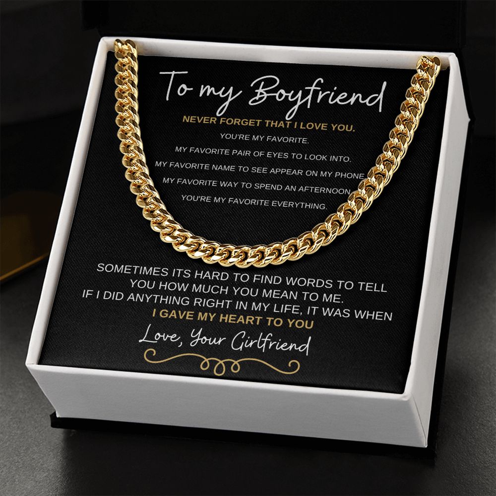 Boyfriend Cuban Necklace