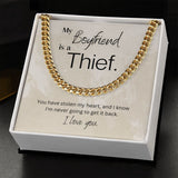To My Boyfriend Cuban Link Chain Necklace Gift For Mom, necklace For Wife, Gift For Mother's Day