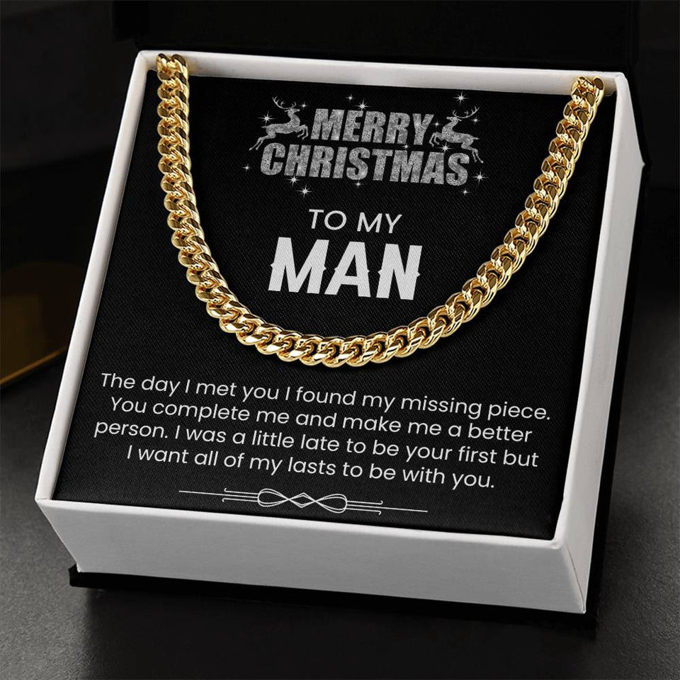 Cuban Link Men's Chain - Christmas Gift for Husband Boyfriend Soulmate