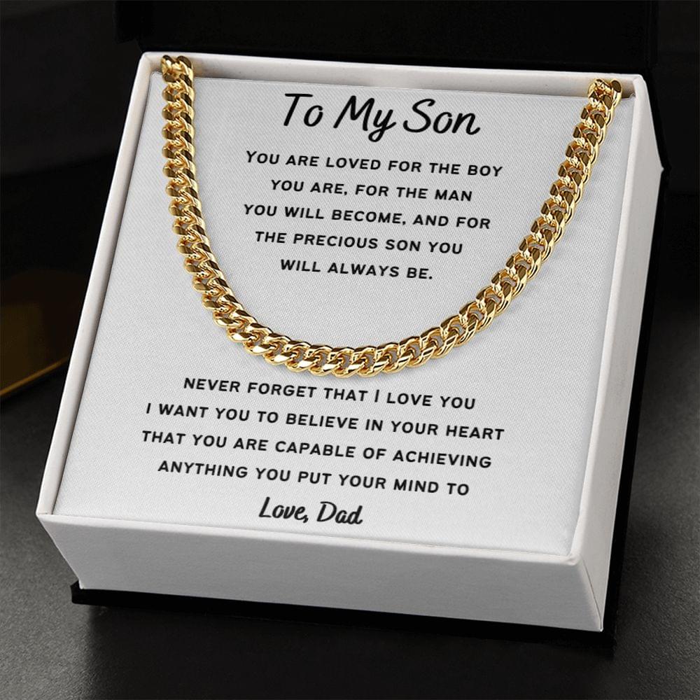 Cuban Link Chain For My Son, Love Dad Gift For Mom, necklace For Wife, Gift For Mother's Day