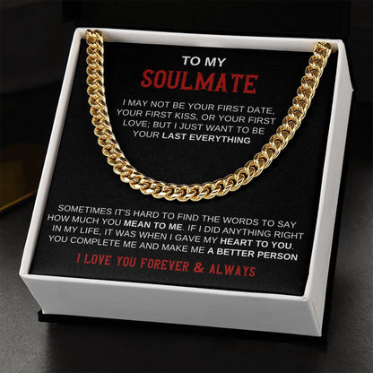 Soulmate- You complete me Cuban Link Chain
