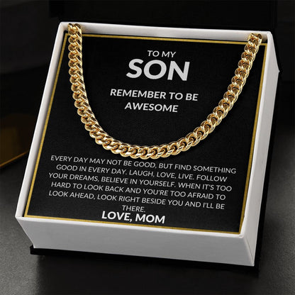 Son Cuban Necklace- Remember to be awesome