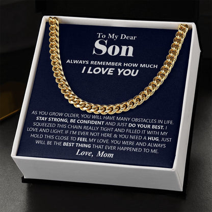 Gift For Son | Stay Strong | Cuban Link Chain