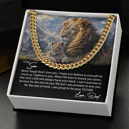 To My Son I Never Forget That I Love You I Cuban Link Chain