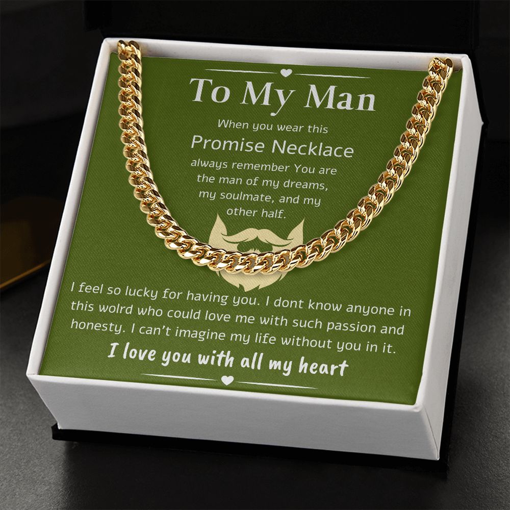 A Cuban Link Chain Necklace Gift For Your Man