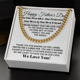 Necklace for Dad Our World Father's Day Necklace, Birthday Gift, Father's Day Gift, Necklace for Father, Cuban Link Chain Necklace