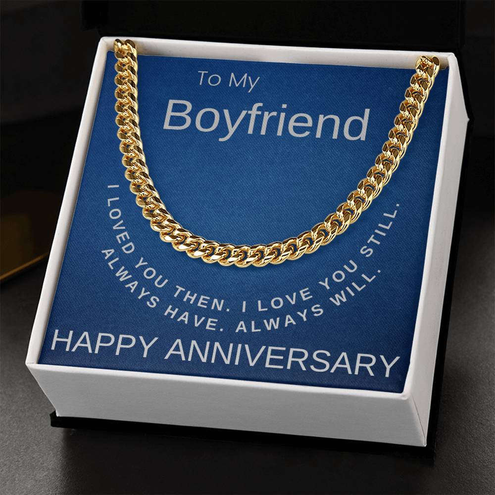 Boyfriend Anniversary Gift - Cuban Link Chain Men's Necklace