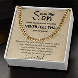 A Beautiful Cuban Link Chain Necklace Gift From Dad To Son