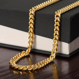 To My Man - Cuban Link Chain - Promise Gift For Mom, necklace For Wife, Gift For Mother's Day