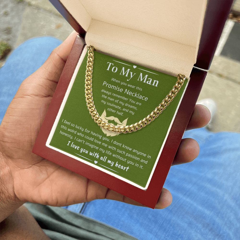 A Cuban Link Chain Necklace Gift For Your Man