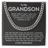 From Grandpa To My Grandson - I Hope You Believe In Yourself - Cuban Link Chain Necklace
