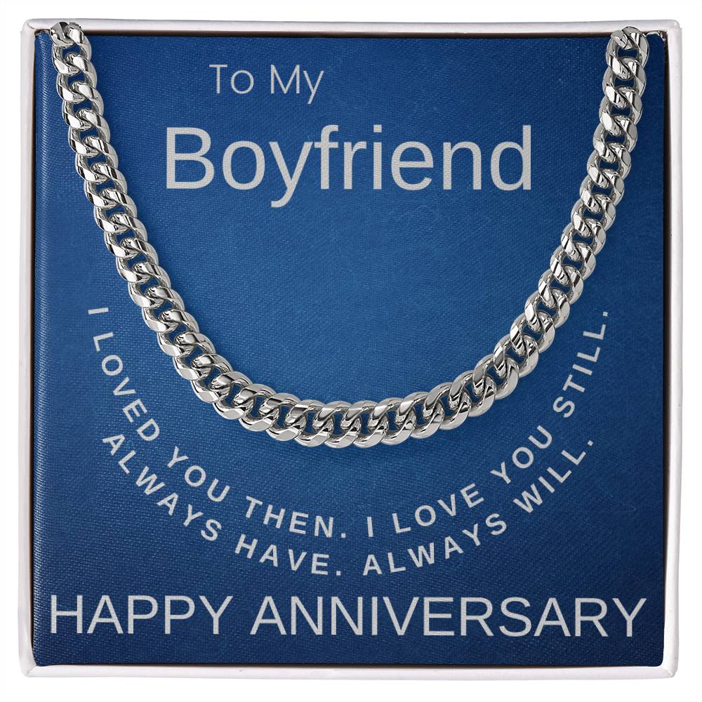 Boyfriend Anniversary Gift - Cuban Link Chain Men's Necklace