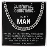 Cuban Link Men's Chain - Christmas Gift for Husband Boyfriend Soulmate