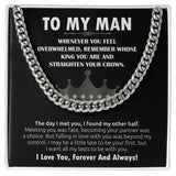 To My Man Cuban Link Chain (King) Gift For Mom, necklace For Wife, Gift For Mother's Day