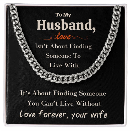 A Beautiful Cuban Link Chain Necklace Gift For Husband From Wife