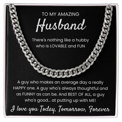 Lovable And Fun - Length Adjustable Cuban Link Chain For Husband