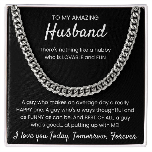 Lovable And Fun - Length Adjustable Cuban Link Chain For Husband