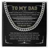 To My Dad When I Look Back Cuban Link Chain