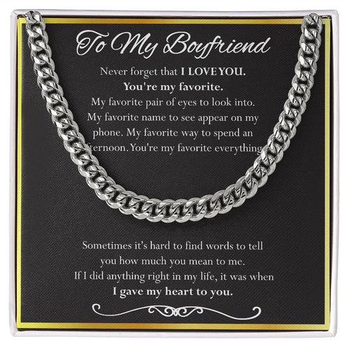 Cuban Link Chain Gift For Boyfriend. Gift For Mom, necklace For Wife, Gift For Mother's Day