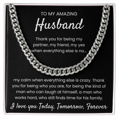 Today, Tomorrow, Forever - Length Adjustable Cuban Link Chain For Husband