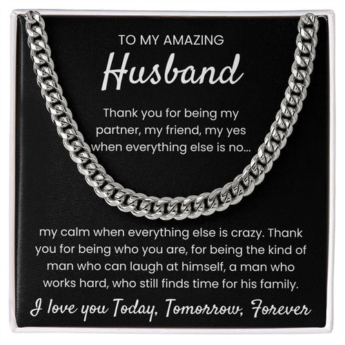 Today, Tomorrow, Forever - Length Adjustable Cuban Link Chain For Husband