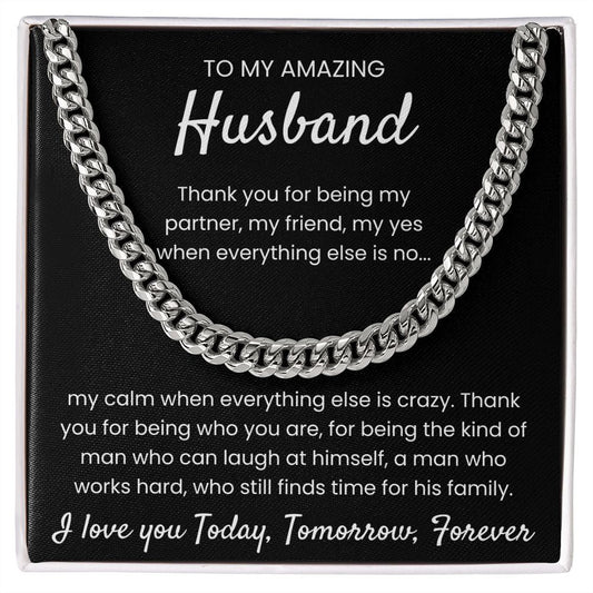 Today, Tomorrow, Forever - Length Adjustable Cuban Link Chain For Husband