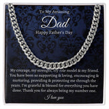 To My Dad | My Strength, My Role Model & My Friend | Cuban Link Chain | Unique Gift For Dad