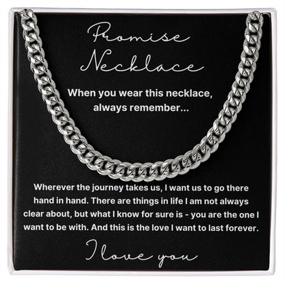 Hand In Hand - Length Adjustable Cuban Link Chain For Your Husband/Soulmate/Boyfriend