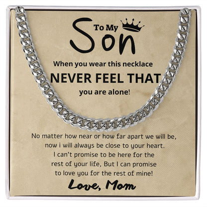 A Beautiful Cuban Link Chain Necklace Gift From Mon For Son