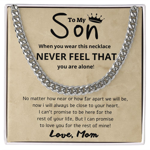 A Beautiful Cuban Link Chain Necklace Gift From Mon For Son