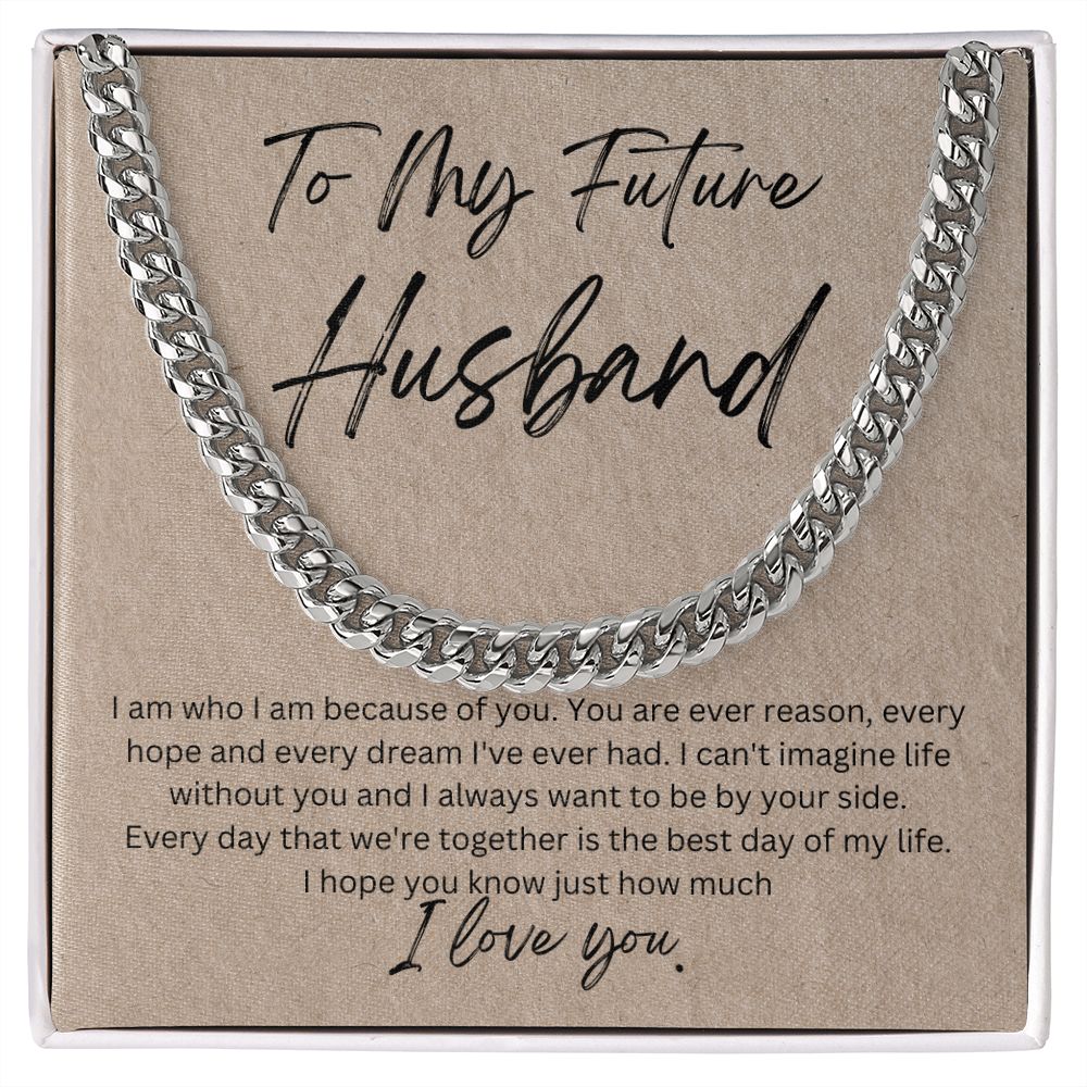 To My Future Husband Cuban Link Chain Necklace Gift For Mom, necklace For Wife, Gift For Mother's Day