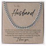 To My Husband Cuban Chain Link Necklace Gift For Mom, necklace For Wife, Gift For Mother's Day
