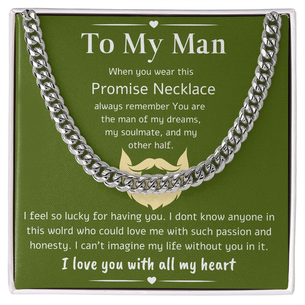 A Cuban Link Chain Necklace Gift For Your Man