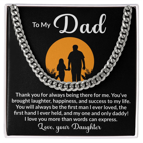 To My Dad My One And Only Cuban Link Chain Necklace for Men